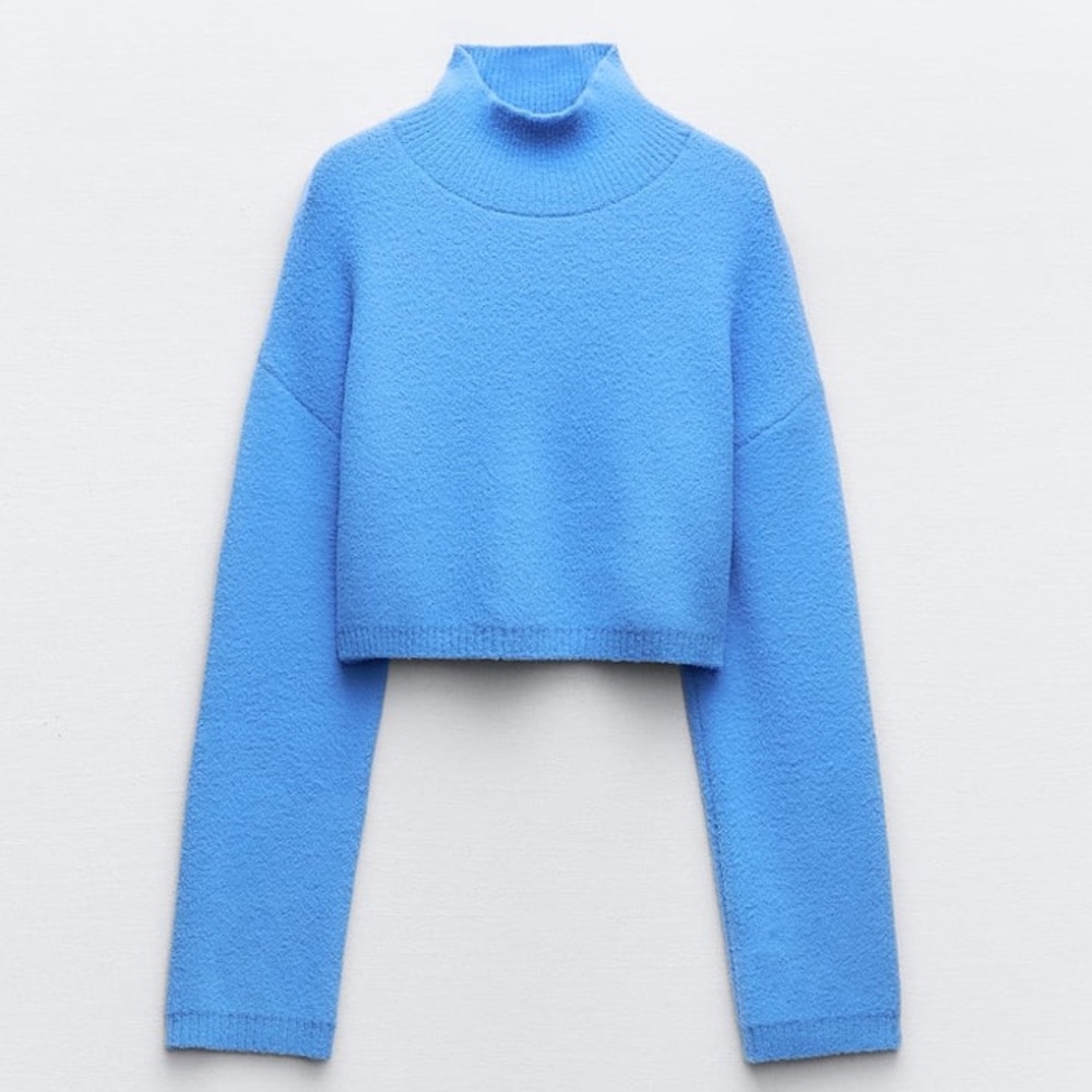 Zara cropped knit sweater